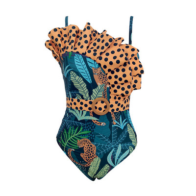 2022 Sexy One Piece μαγιό με ζώνη Γυναικεία μαγιό Push Up Monokini print Μαγιό Μαγιό Φόρεμα παραλίας