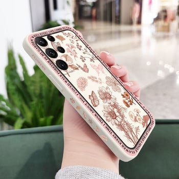 Θήκη τηλεφώνου Vintage Flowers Για Samsung Galaxy S23 S22 S21 S20 Ultra Plus FE S10 S9 S10E Note 20 ultra 10 9 Plus Κάλυμμα