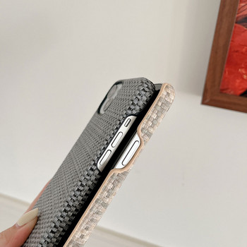 Моден калъф за телефон от тъкана материя за iphone 14 Pro MAX 14 Plus 13 12 11 Pro MAX Твърд пластмасов черен капак