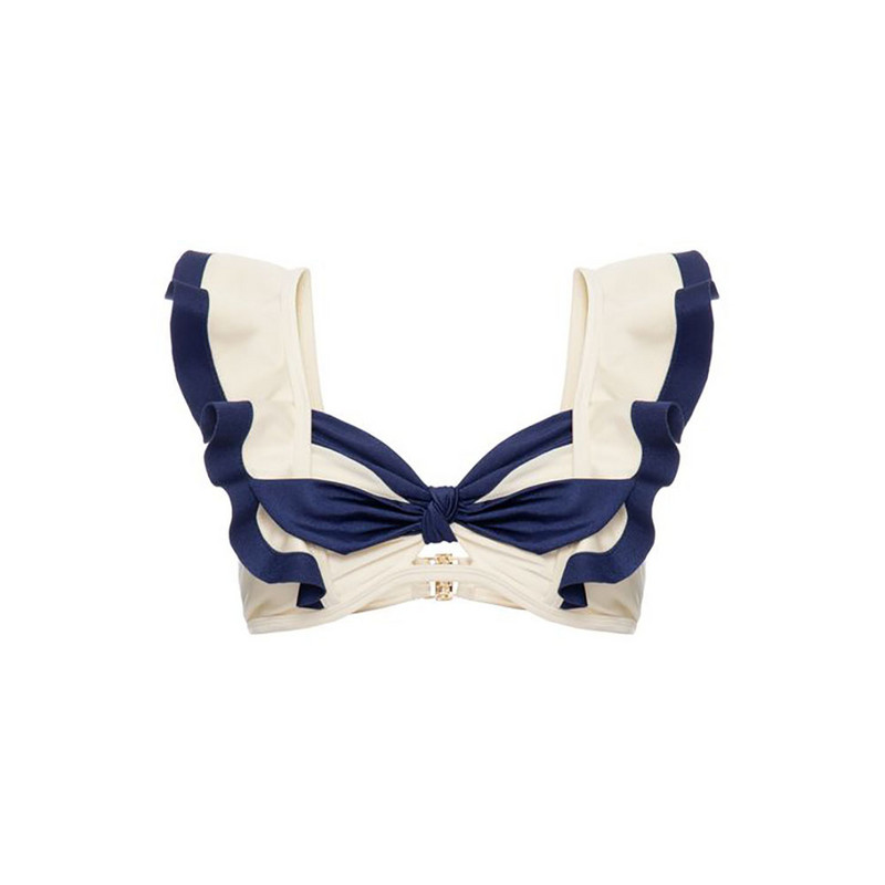 Modni komplet bikinija s naborima, dvodijelni kupaći kostim Push Up, odvojeni kupaći kostimi visokog struka, Ljetna odjeća za plažu, velika veličina