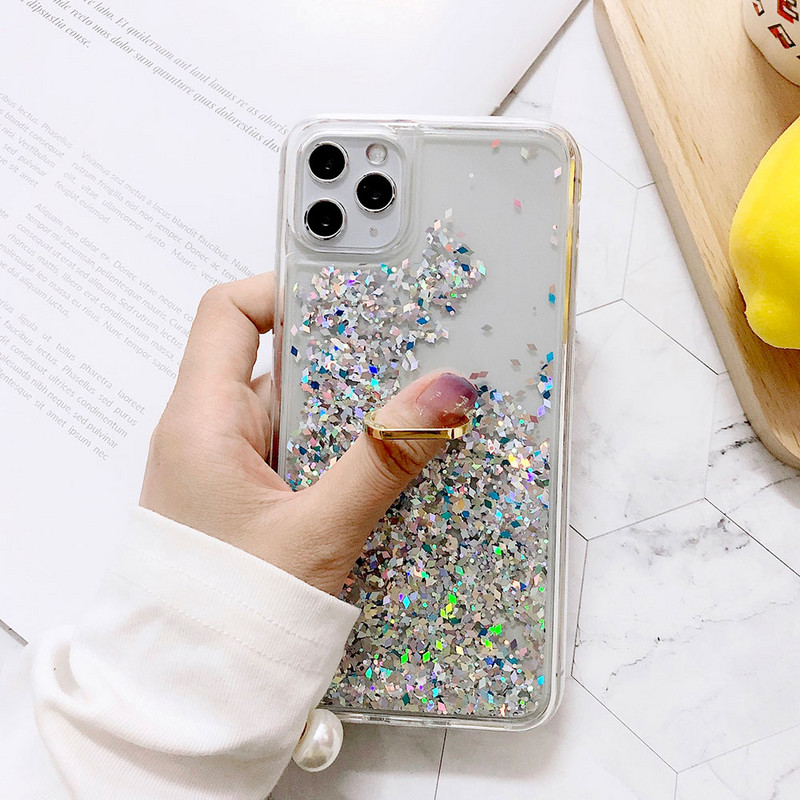 Badu.bg Блестящ калъф за телефон за iPhone SE 11 Pro Max XS Max X XR 6S ...