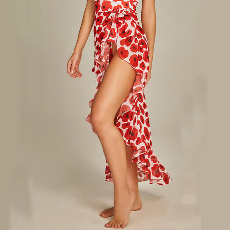 Divatmintás V-nyakú kötőfék bikini 2022 új kötszer szexi hát nélküli egyrészes fürdőruha Elegáns vékony, magas derekú strandruha