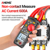Πολύμετρο DC/AC 600A Digital Clamp Meter 4000 Counts Οθόνη LCD με οπίσθιο φωτισμό Professional NCV Ohm Test Car Hz Capacitance