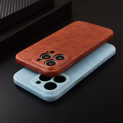 Θήκη τηλεφώνου Luxury Frosted Skin Texture για iPhone 11 13 12 Pro Max 14Pro Max 14 Plus Πλήρες σώμα Δερμάτινο κάλυμμα προστασίας κάμερας