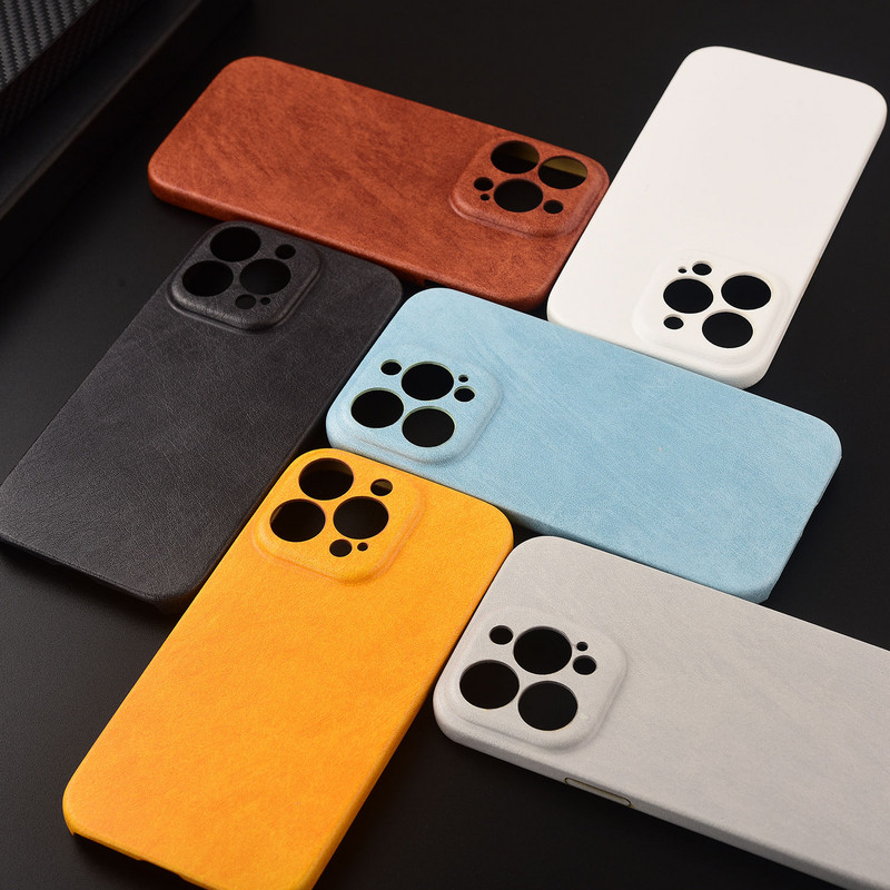 Θήκη τηλεφώνου Luxury Frosted Skin Texture για iPhone 11 13 12 Pro Max 14Pro Max 14 Plus Πλήρες σώμα Δερμάτινο κάλυμμα προστασίας κάμερας