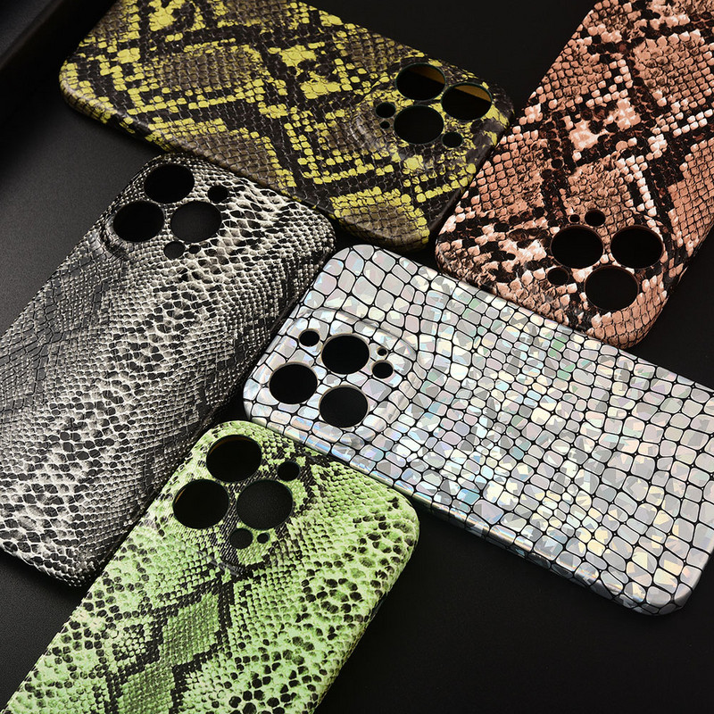 Για iphone 14 Pro Max Luxury Python Pattern PU δερμάτινη θήκη τηλεφώνου για iPhone 13 12 Pro Max Προστασία κάμερας Αντικραδασμικό κάλυμμα