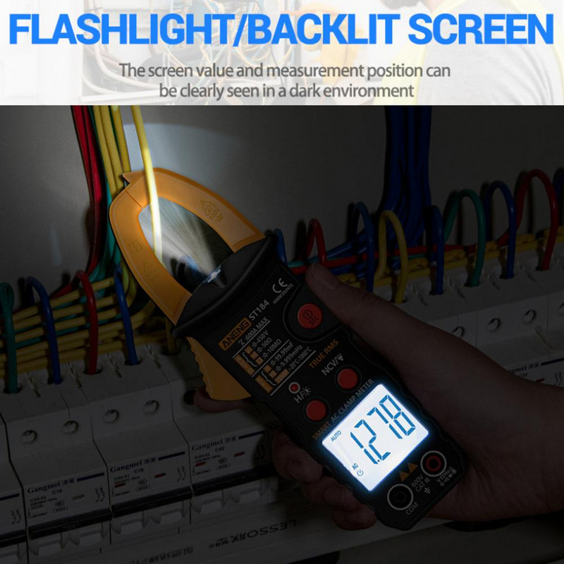Multimetru cu clemă digitală NCV, fiabil, de înaltă precizie, pentru electrician, alimentat cu baterie, profesional pentru uz casnic