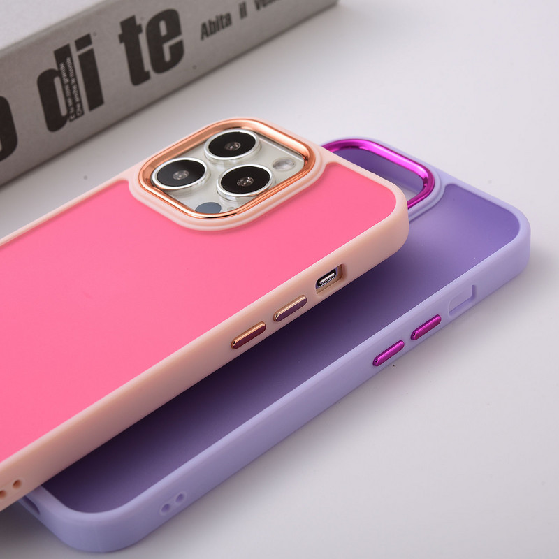 Θήκη τηλεφώνου με ηλεκτρολυμένο δακτύλιο φακού για iPhone 14 13 12 11 Pro Max XS MAX XR X 7 8 14 Plus SE Αντικραδασμικό κάλυμμα Armor TPU+PC