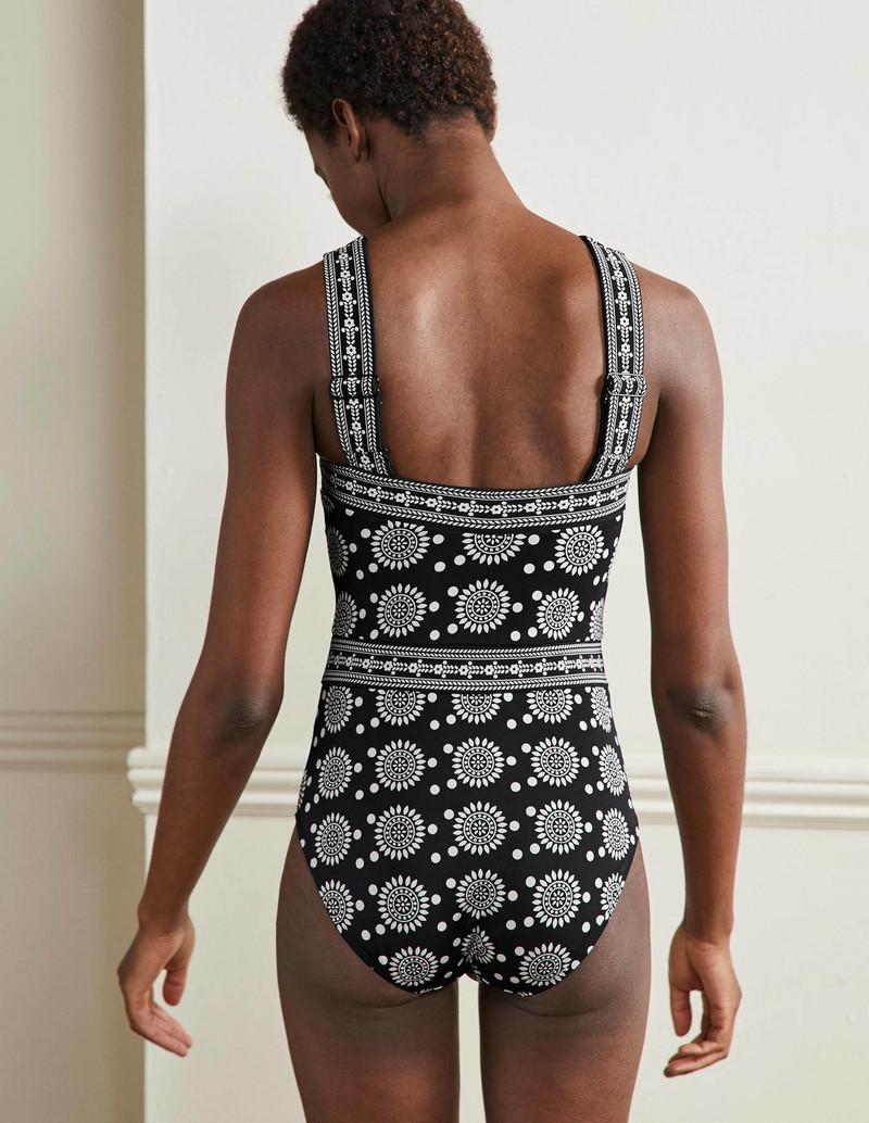 Costum de baie retro pentru femeie, cu imprimeu etnic, costum de baie dintr-o bucată pentru vacanță, îmbrăcăminte de plajă, costum de baie de designer, îmbrăcăminte de surf de vară