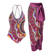 Jednodijelni kupaći kostim s modnim printom i suknjom Dizajnerski kupaći kostim Blagdanska haljina za plažu Ljetna odjeća za surfanje