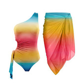 Ženski retro kupaći kostim sa suknjom Blagdanska haljina za plažu Dizajnerski kupaći kostim Ljetna odjeća za surfanje Gradient kupaći kostim