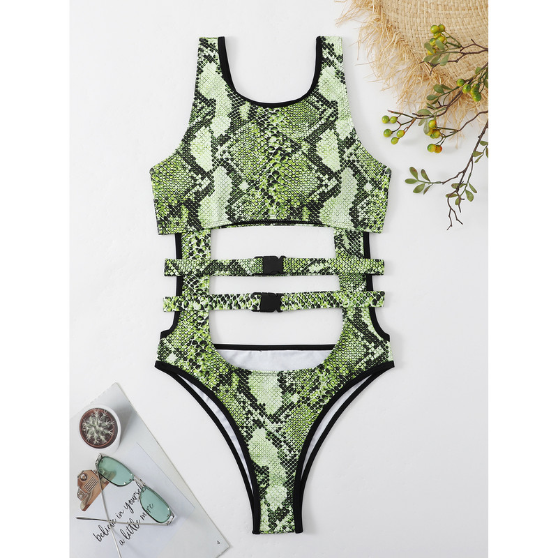 Ashgaily 2023. izrezani jednodijelni kupaći kostim, ženski y2k kupaći kostim, kupaći kostim s leopard uzorkom, odjeća za plažu, monokini, ženski