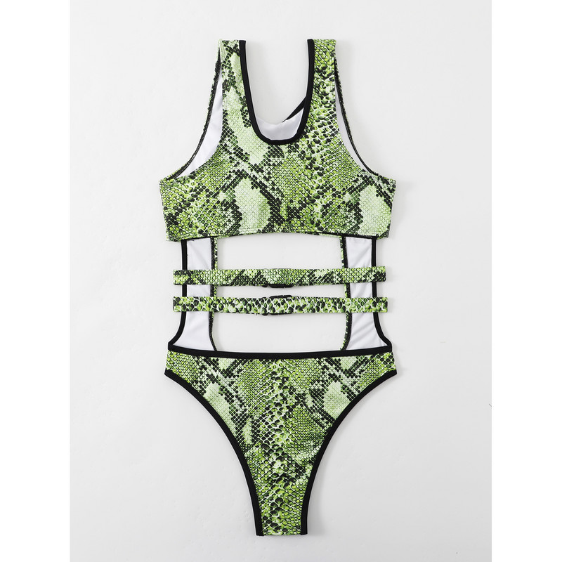 Ashgaily 2023. izrezani jednodijelni kupaći kostim, ženski y2k kupaći kostim, kupaći kostim s leopard uzorkom, odjeća za plažu, monokini, ženski