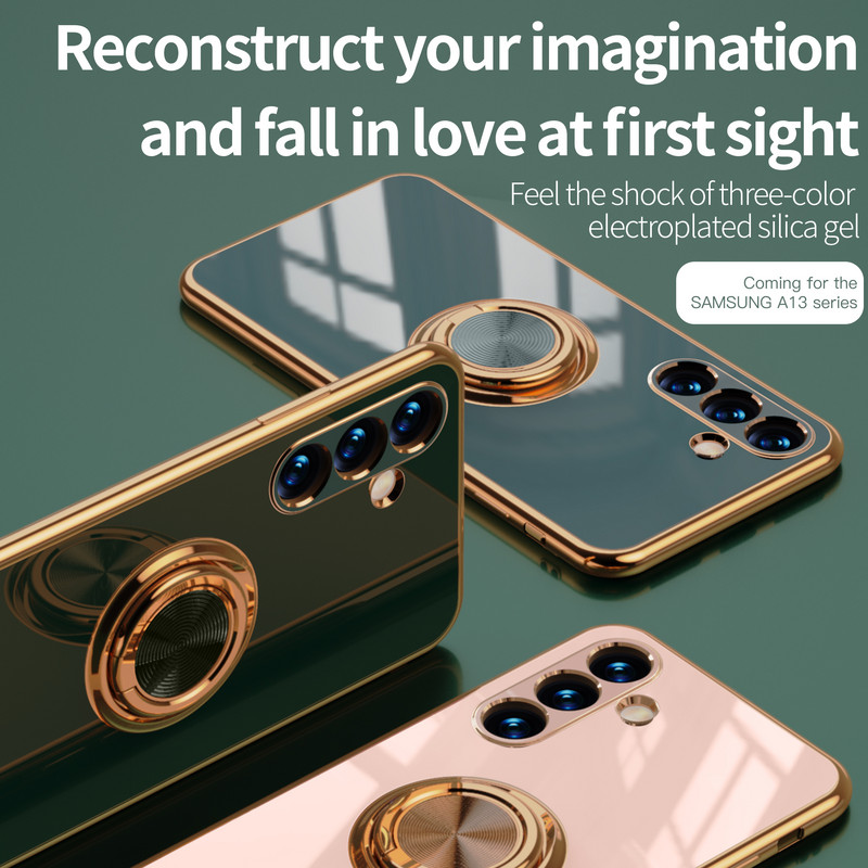 A13Case Luksuzna plastična silikonska torbica za držač prstena za Samsung Galaxy A13 A22 A32 A33 A53 A72 A42 A52 A82 telefonske maske