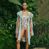 Ženski jednodijelni kupaći kostim s pokrivačem Ženski reatro kupaći kostim Haljina za plažu Blagdanska odjeća za surfanje Dizajnerski kupaći kostim Ljeto