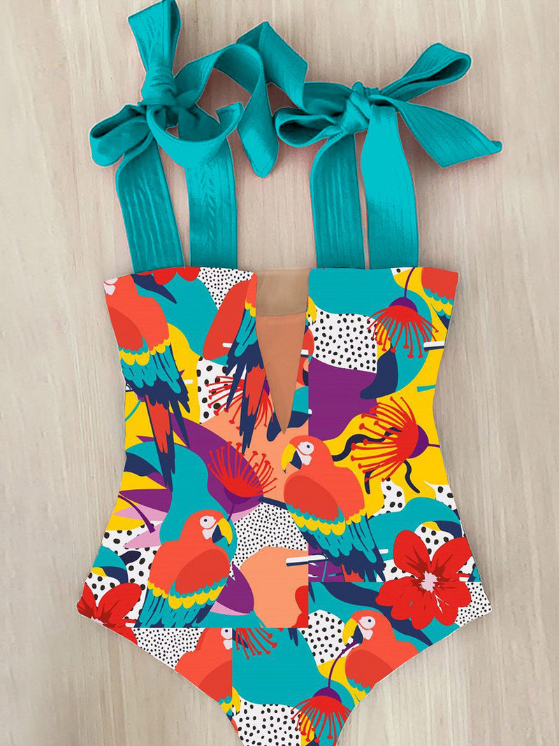 Cvjetni jednodijelni ljetni kupaći kostim za plažu, jednodijelni Push Up praznični kupaći kostim, kupaći kostim za djevojčice, ženski fitness, žuti