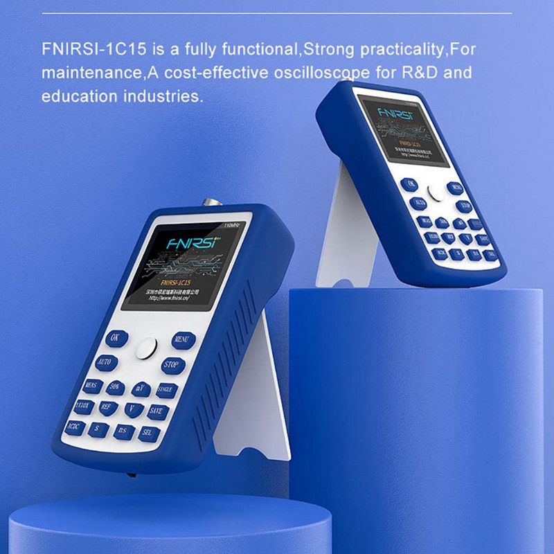 FNIRSI 1C15+ professzionális digitális oszcilloszkóp 500MS/S 110M analóg sávszélesség