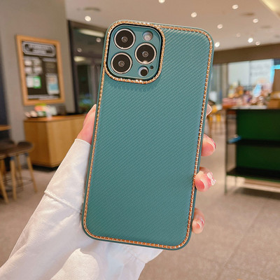 Luxusné pokovované matné puzdro na mobilný telefón pre iPhone 13 12 Pro Max, zadný kryt z uhlíkových vlákien pre iPhone 12 Pro Max 13pro