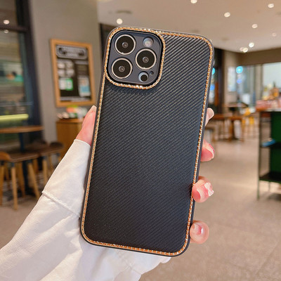 Luxusné pokovované matné puzdro na mobilný telefón pre iPhone 13 12 Pro Max, zadný kryt z uhlíkových vlákien pre iPhone 12 Pro Max 13pro