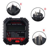 1db Habotest HT107B DE Pro Socket Tester Digitális kijelző Feszültségérzékelő US EU UK Plug Tűz Föld nulla vonal polaritás fázis