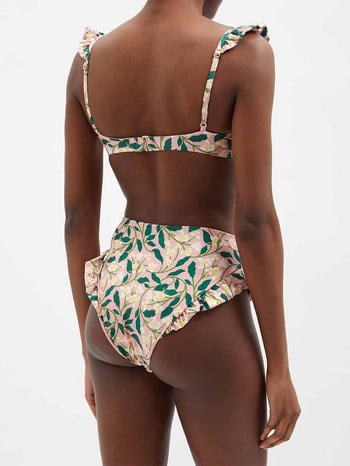 Μόδα floral print σετ μπικίνι Μαγιό 2 τεμαχίων Holiday Beach Φόρεμα Σχεδιαστή Μαγιό Summer Surf Wear Ψηλόμεσο στυλ