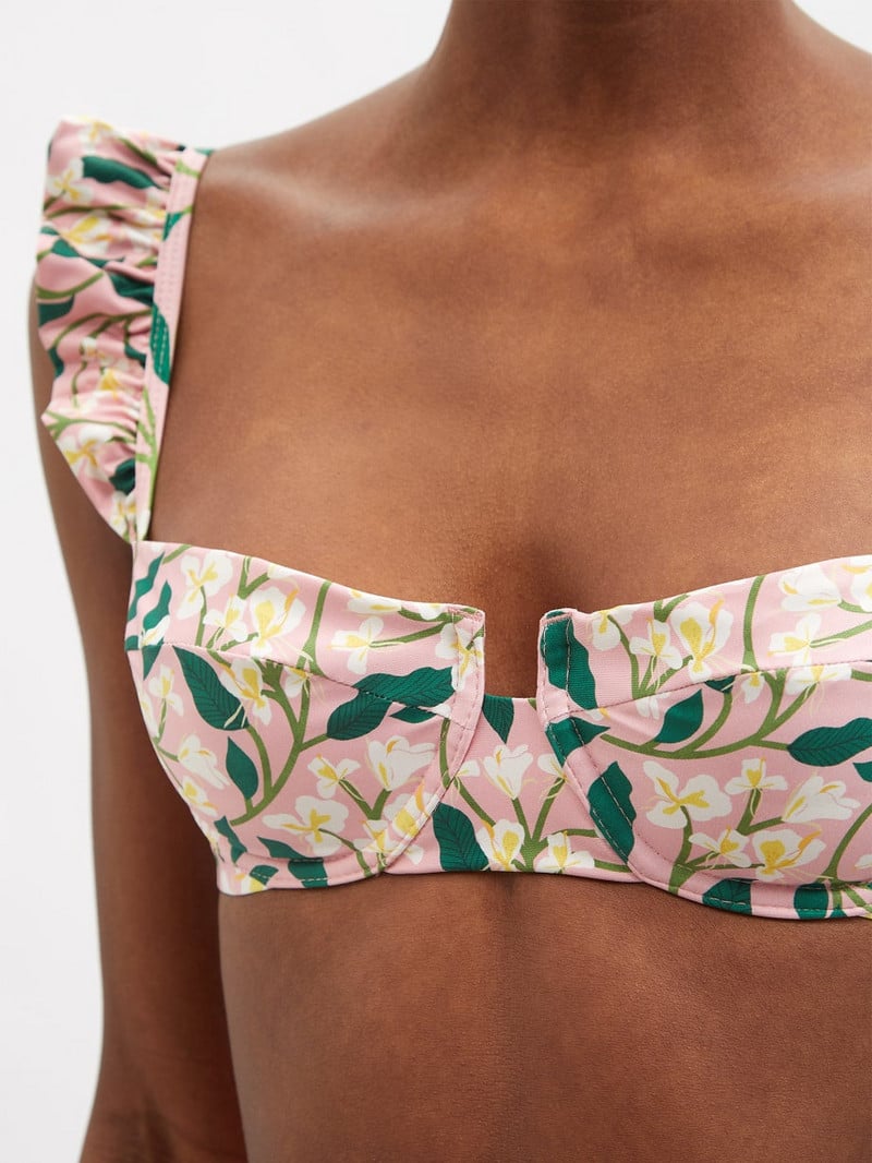 Modni bikini komplet s cvjetnim uzorkom Dvodijelni kupaći kostim Blagdanska haljina za plažu Dizajnerski kupaći kostim Ljetna odjeća za surfanje Visokog struka