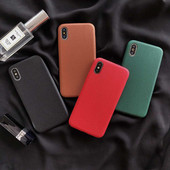 Θήκη ματ δερμάτινη υφή για iPhone SE 11 12 13 Pro XS Max XR X Θήκη Ultra Thin Phone Θήκες για iPhone 8 6 7 plus Μαλακό κάλυμμα