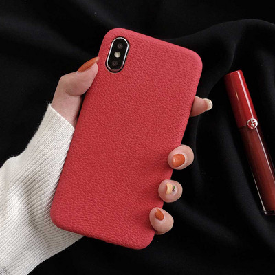 Θήκη ματ δερμάτινη υφή για iPhone SE 11 12 13 Pro XS Max XR X Θήκη Ultra Thin Phone Θήκες για iPhone 8 6 7 plus Μαλακό κάλυμμα