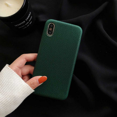 Θήκη ματ δερμάτινη υφή για iPhone SE 11 12 13 Pro XS Max XR X Θήκη Ultra Thin Phone Θήκες για iPhone 8 6 7 plus Μαλακό κάλυμμα