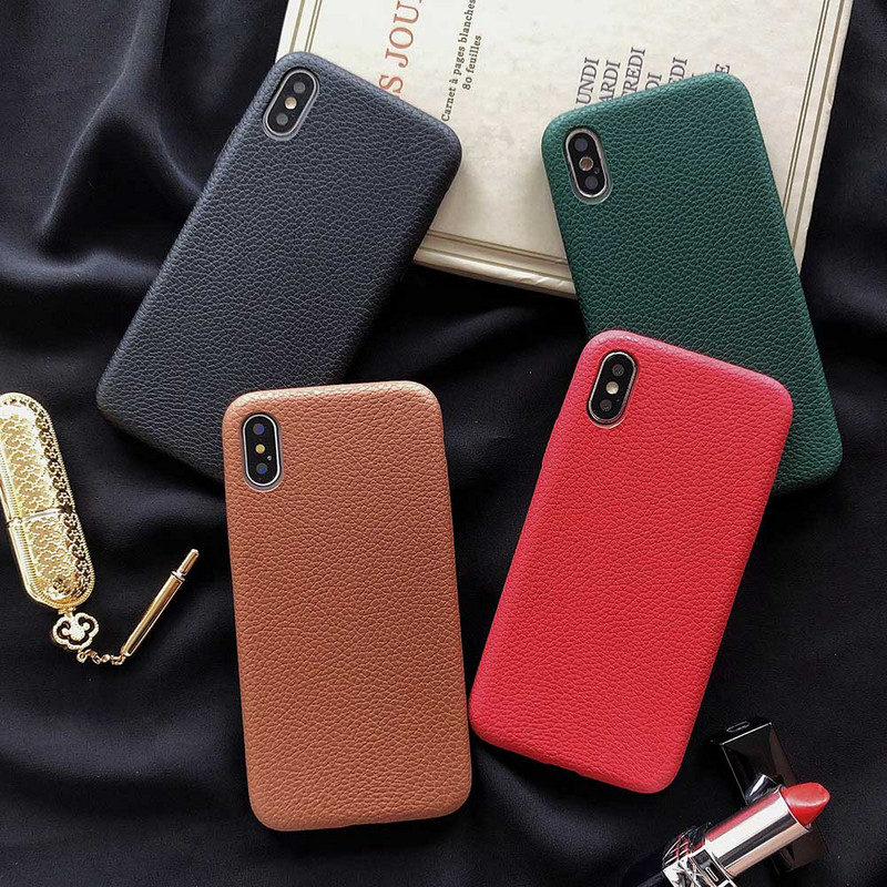 Θήκη ματ δερμάτινη υφή για iPhone SE 11 12 13 Pro XS Max XR X Θήκη Ultra Thin Phone Θήκες για iPhone 8 6 7 plus Μαλακό κάλυμμα