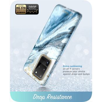 За Samsung Galaxy S20 Ultra 5G калъф i-Blason Cosmo Full-Body Glitter Marble Bumper Cover Case БЕЗ вграден протектор на екрана