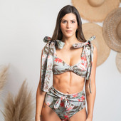 2023. Bikini kupaći kostim s visokim strukom Ženski kupaći kostim Ljetni kupaći kostim Biquini s printom i halterima Izrezana odjeća za plažu