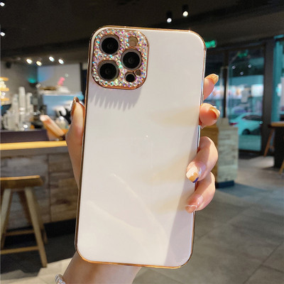 Τετράγωνη προστασία κάμερας με γκλίτερ θήκη τηλεφώνου για iphone 13 12 Pro Max 11 Pro XR X XS 7 8 plus SE Μαλακό κάλυμμα