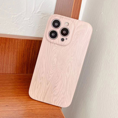 Νέα θήκη τηλεφώνου Fashion Imitation από ξύλο για iphone 14 Plus 13 12 Pro Max 14Pro 13Pro 12Pro Soft PU δερμάτινο πίσω κάλυμμα