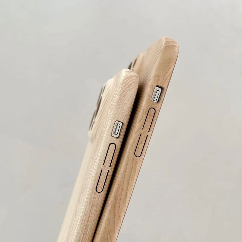 Νέα θήκη τηλεφώνου Fashion Imitation από ξύλο για iphone 14 Plus 13 12 Pro Max 14Pro 13Pro 12Pro Soft PU δερμάτινο πίσω κάλυμμα