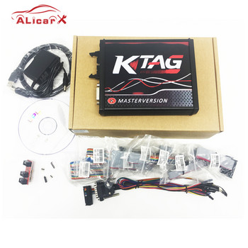 Нов онлайн EU Read Ktag V7.020 4 LED ECU чип тунинг програматор K-tag 7.020 SW 2.25 Kess 5.017 Инструмент за ремонт на автомобили за камион