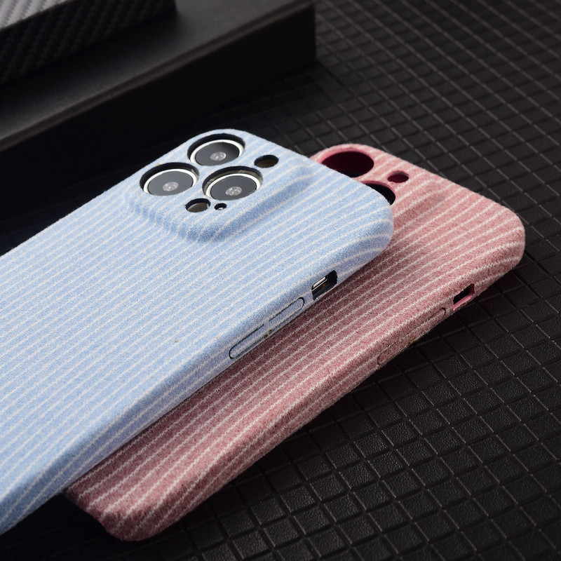 Csíkos Flannelette telefontok iPhone 14 Pro MAX 14 Plus 13 12 11 Pro Max teljes testű kameravédelemhez PU bőr borítás