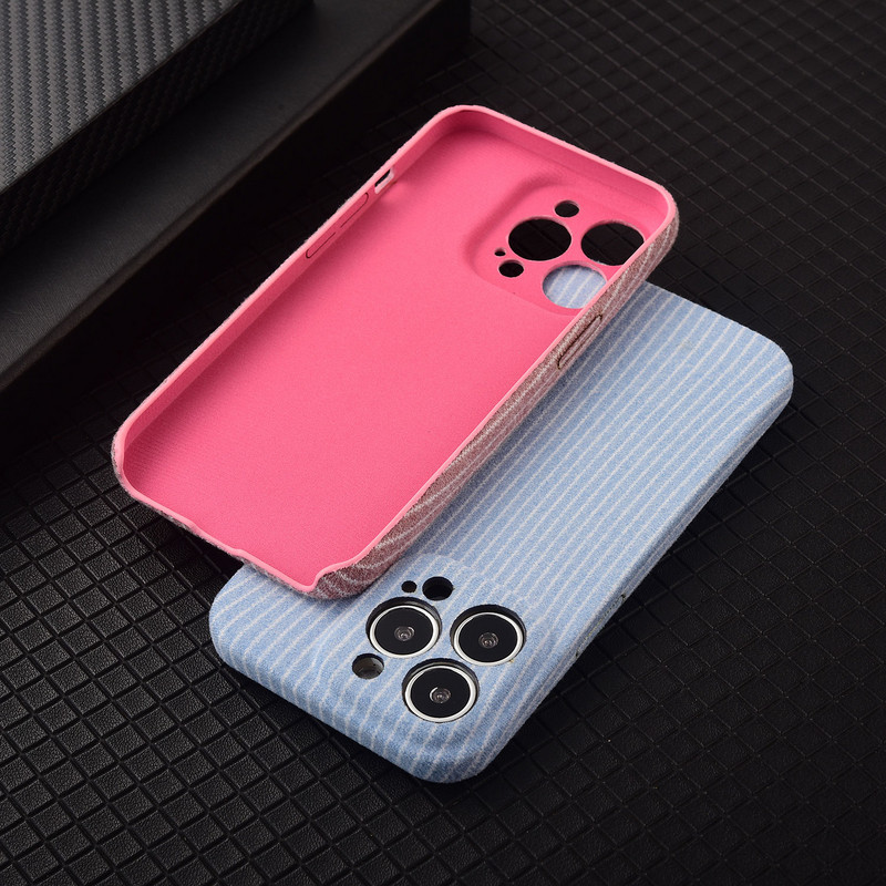 Csíkos Flannelette telefontok iPhone 14 Pro MAX 14 Plus 13 12 11 Pro Max teljes testű kameravédelemhez PU bőr borítás
