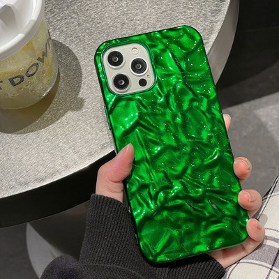 Θήκη τηλεφώνου για iPhone 13 Pro Max 11 12 Pro Max XR X XS 7 8 Plus Πολυτελής ασημί πράσινη αλουμινόχαρτο θήκη σιλικόνης