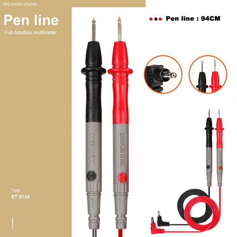 1 rinkinys Naudingas varžos testerio foninio apšvietimo dizainas True RMS Smart multimetro varža kintamosios įtampos išmanusis multimetras su rašiklio rinkiniu