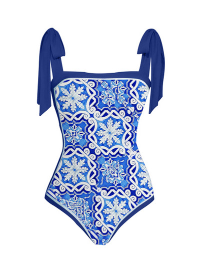 2022, novi modni jednodijelni kupaći kostim s leptir naramenicama, uski seksi bikini visokog struka, blagdanska odjeća za plažu Bešavni patchwork