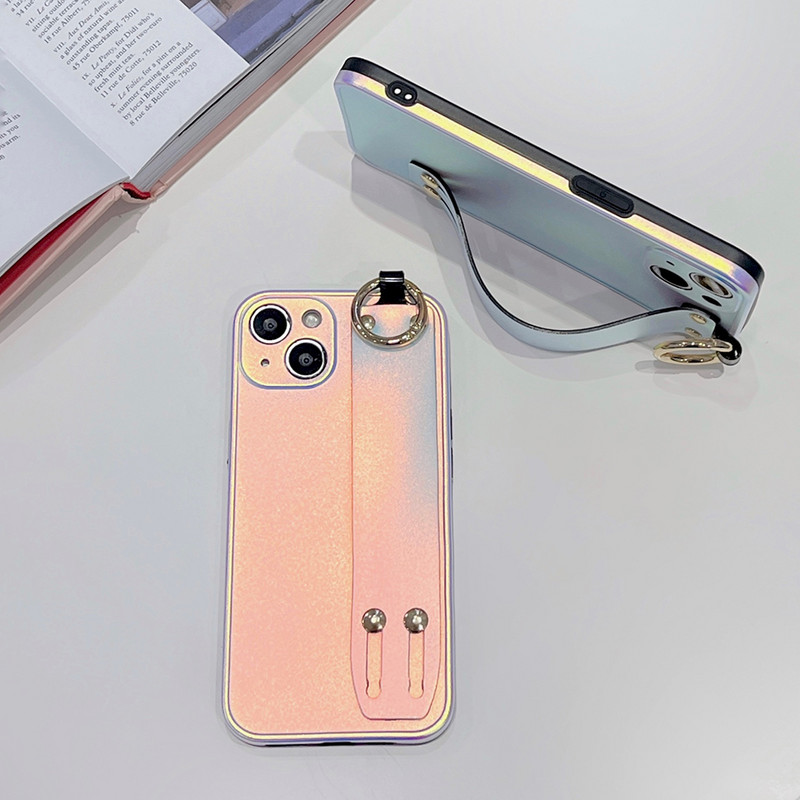 Κάλυμμα ιμάντα καρπού για iphone 13 12 11 pro max XS MAX XR XS X 7 8Plus 12Pro 13Pro Κάλυμμα βάσης θήκης τηλεφώνου Laser Chameleon