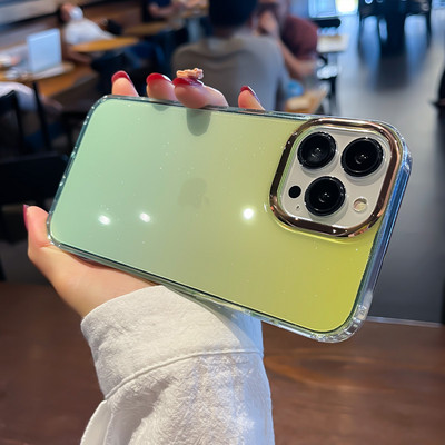 Deluxe Pink Σταδιακά Διαφανής Μωβ Θήκη τηλεφώνου για iPhone 14 11 12 13 Pro Max 14Plus 13Pro 14Pro MAX Αντικραδασμικό κάλυμμα TPU