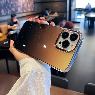 Deluxe Pink Σταδιακά Διαφανής Μωβ Θήκη τηλεφώνου για iPhone 14 11 12 13 Pro Max 14Plus 13Pro 14Pro MAX Αντικραδασμικό κάλυμμα TPU