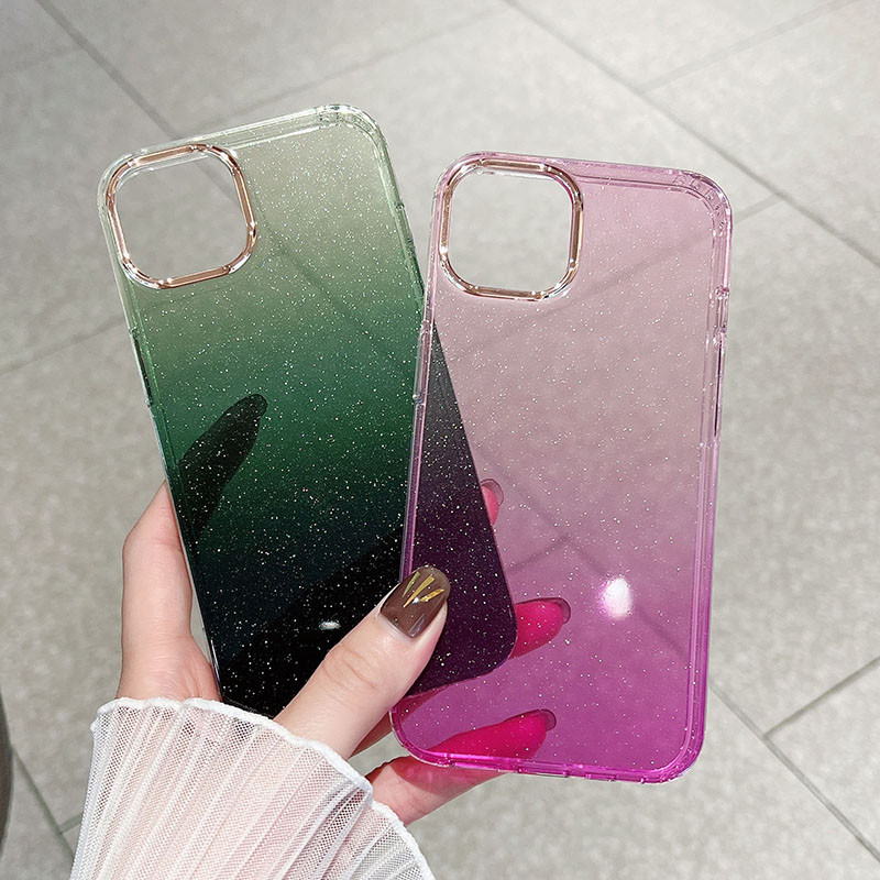 Deluxe Pink Σταδιακά Διαφανής Μωβ Θήκη τηλεφώνου για iPhone 14 11 12 13 Pro Max 14Plus 13Pro 14Pro MAX Αντικραδασμικό κάλυμμα TPU