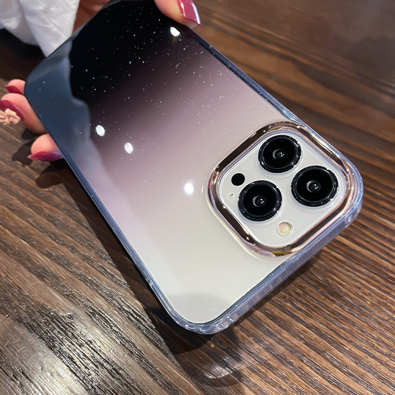 Deluxe Pink Σταδιακά Διαφανής Μωβ Θήκη τηλεφώνου για iPhone 14 11 12 13 Pro Max 14Plus 13Pro 14Pro MAX Αντικραδασμικό κάλυμμα TPU