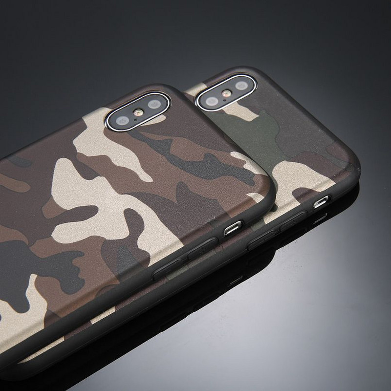 Θήκη καμουφλάζ Boucho Army Πράσινη θήκη για iPhone 12 Mini 11 Pro Max XS 6 6s 7 8 Plus X XR XS Max SE 5 5s Κάλυμμα θήκης τηλεφώνου σιλικόνης