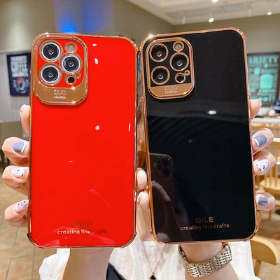 Boucho Πολυτελής ηλεκτρολυτική θήκη για iPhone 13 12 Pro Max 11 Pro XS Max XR X 7 8 6 S plus SE Soft TPU Cover for iPhone 12 Mini
