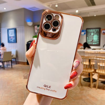 Boucho Πολυτελής ηλεκτρολυτική θήκη για iPhone 13 12 Pro Max 11 Pro XS Max XR X 7 8 6 S plus SE Soft TPU Cover for iPhone 12 Mini