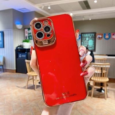 Boucho Πολυτελής ηλεκτρολυτική θήκη για iPhone 13 12 Pro Max 11 Pro XS Max XR X 7 8 6 S plus SE Soft TPU Cover for iPhone 12 Mini